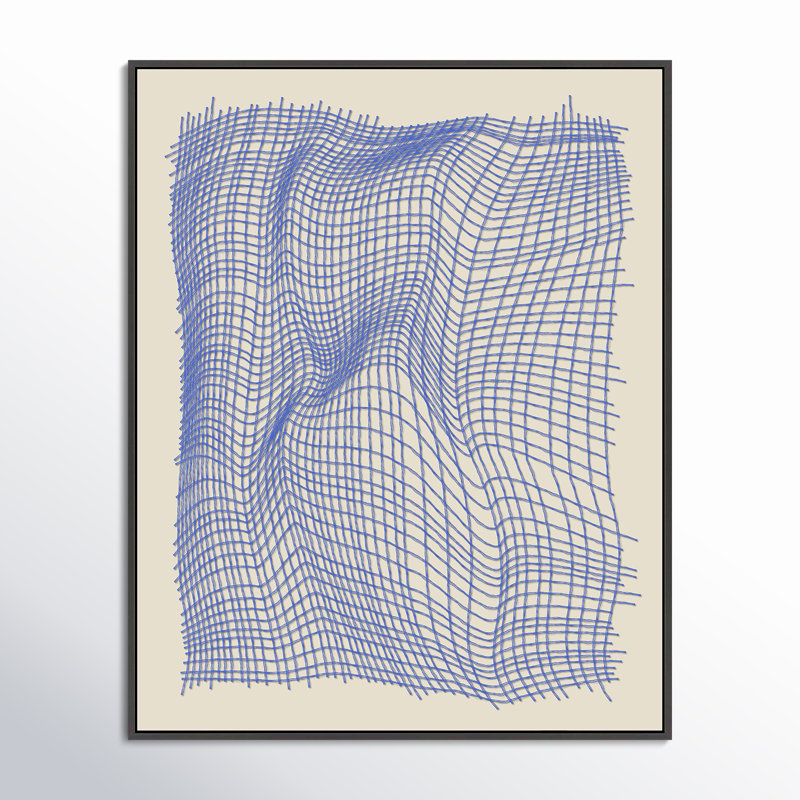 Netting 1 Print by Jacques Pilon, Black Single Structure Framed Canvas, 20" H x 16" W x 1.25" D