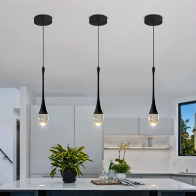 Korhonen 3 - Light Crystal Teadrop LED Pendant