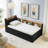 Twin Size Upholstery Velvet Day Bed With Storage Headboard And Wireless Charging, Multi-Functional Daybed With Two Storage Drawers & Led Lights-999434449