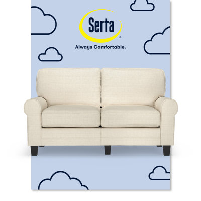 Serta Copenhagen 61"" Rolled Arm Sofa, Easy Care Fabric, Soft Pillow Back, Pocket Coil Seat Cushions -  UPH2001368