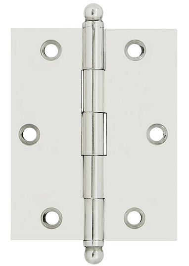 Solid Brass Mortise Hinge, Polished Brass, 4.25'' H x 2.5" W x 2.5" D