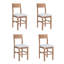 Ensemble de table de salle à manger 5 pièces à hauteur de comptoir Farmhouse avec 1 table rectangulaire et 4 chaises pour petits espaces, brun
