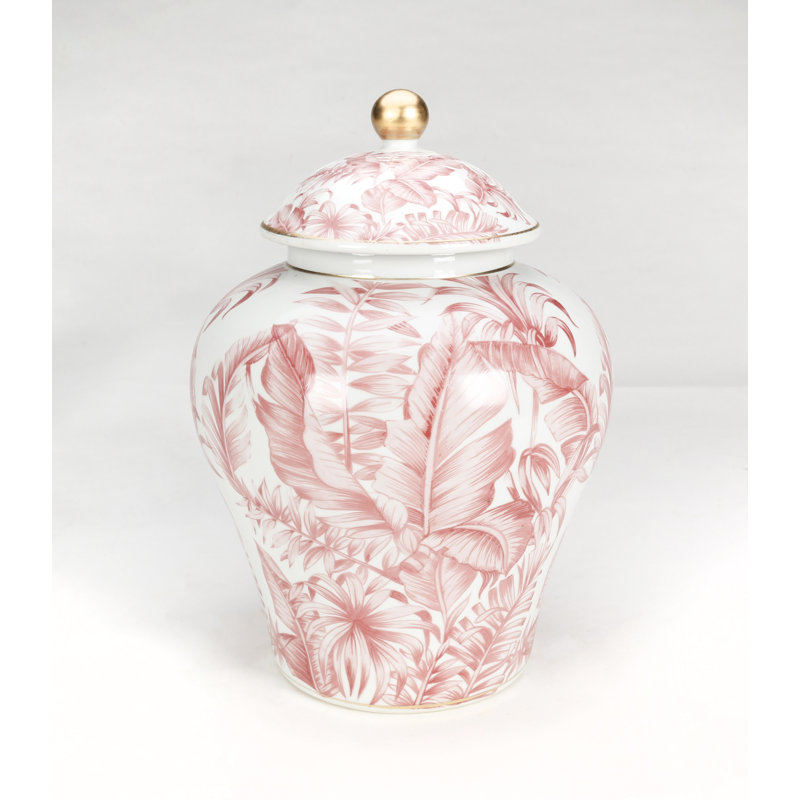 Pot à gingembre en porcelaine Saguenay, Rose