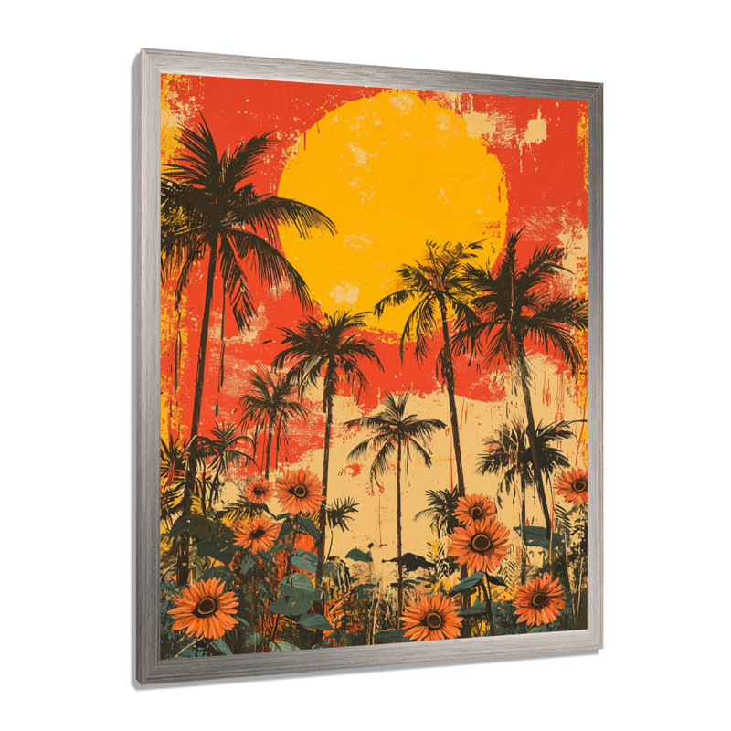 Cianfero - impressions murales florales, H 40 po x l 30 po, Reproduction encadrée sans passe-partout, Argent argent