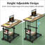 Table mobile en C avec planche à dessin inclinable