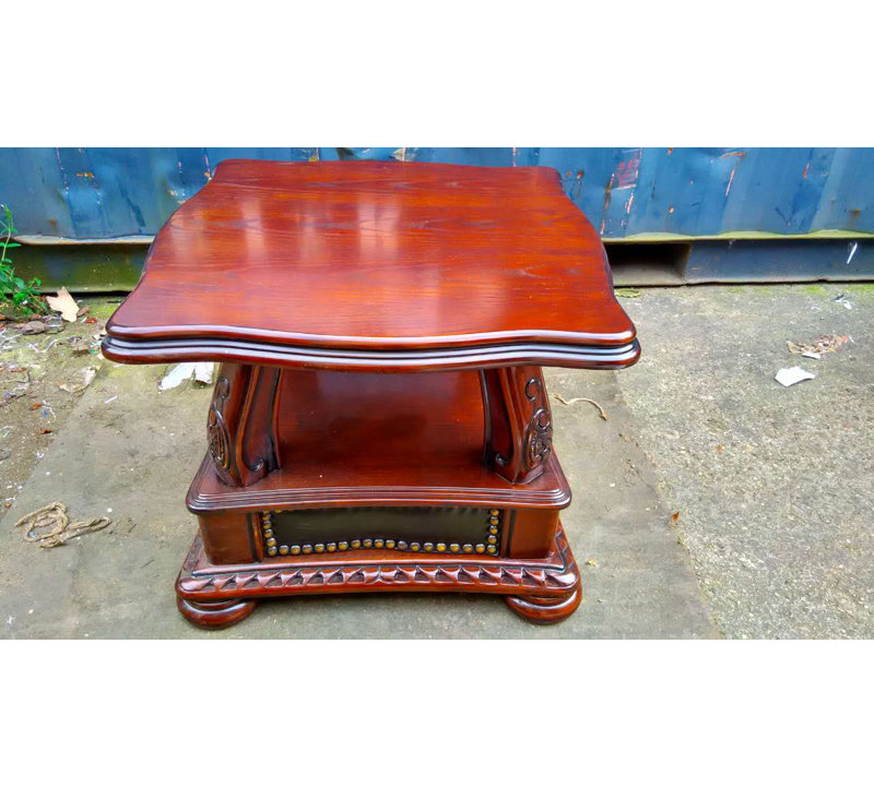 Clift Solid Wood End Table, Antique Green