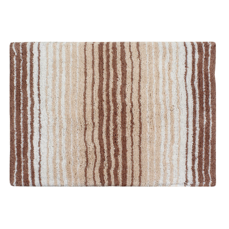 Griffie Plush 100 % Cotton Bath Rug, Single - 17" L x 24" W, Beige