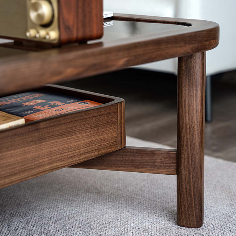 Modern Japanese Walnut Coffee Table