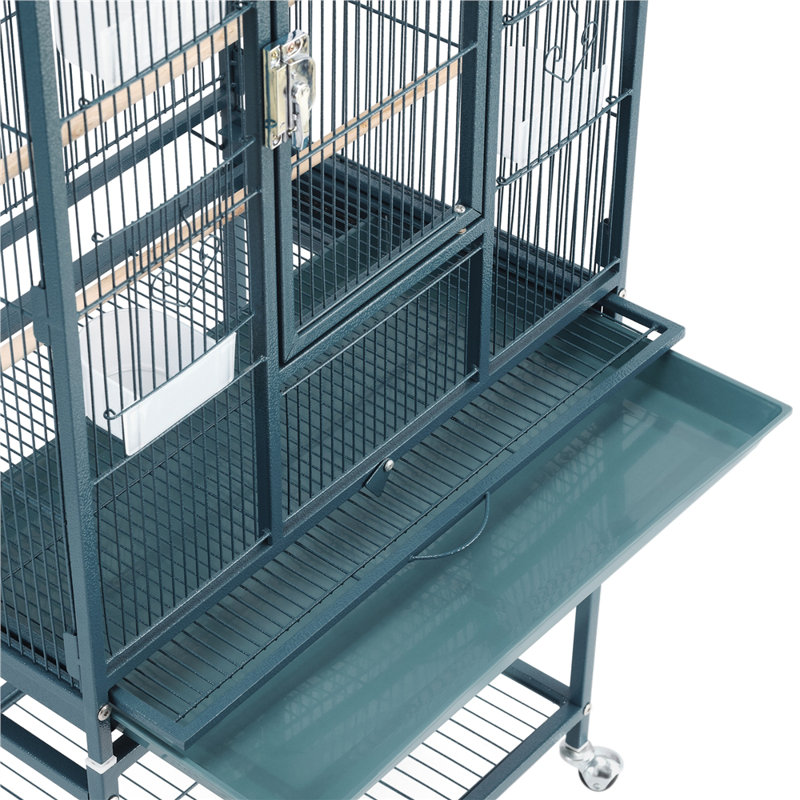 Cage à oiseaux avec roues 53,5 po Setzer, Bleu marine