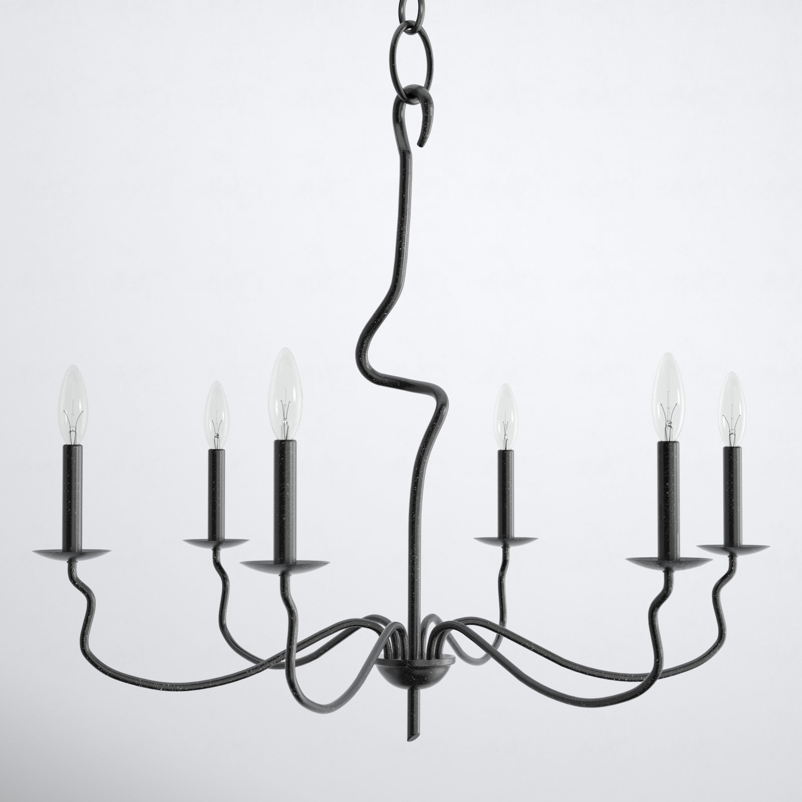 Olivia 6 - Light Metal Dimmable Chandelier