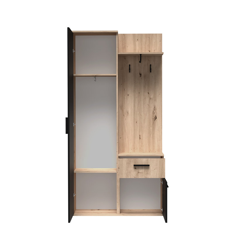 LUX DRESSING ROOM WITH MIRROR , Brown/Black