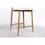 Ensemble de 2 tabourets de bar à hauteur de comptoir, tabourets de bar rembourrés avec pieds en métal pour îlot de cuisine