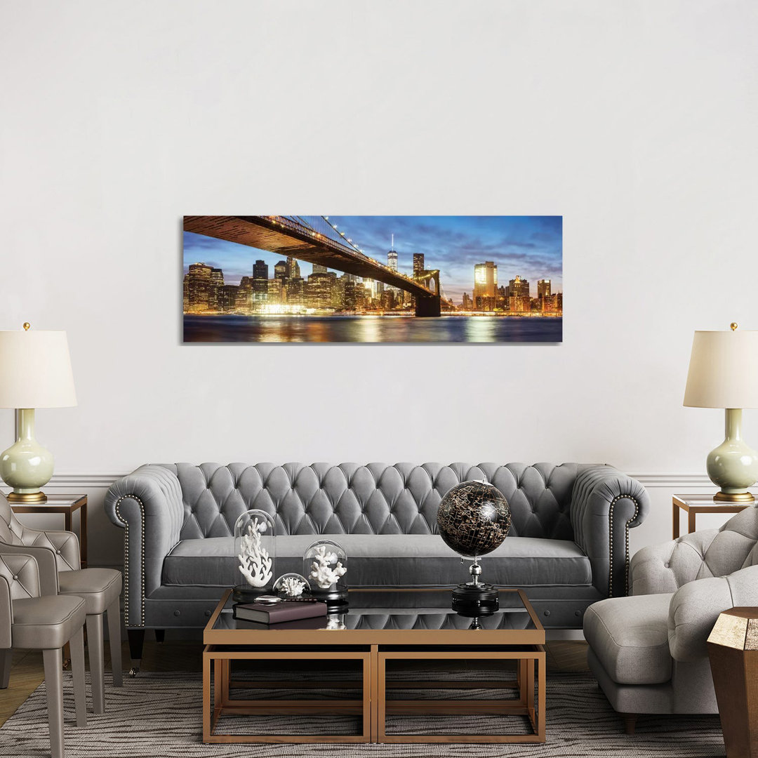 Brooklyn Bridge Panoramic, New York by Matteo Colombo - Gallery-Wrapped Canvas Giclée