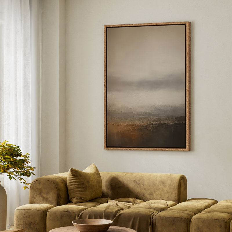 Art mural encadré sur toile, impressions murales abstraites rétro 24 "x 36", H 36 po x l 24 po, Naturel