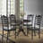 Classic Black 42" Dining Chair with Curved Ladder Back Support-9230731