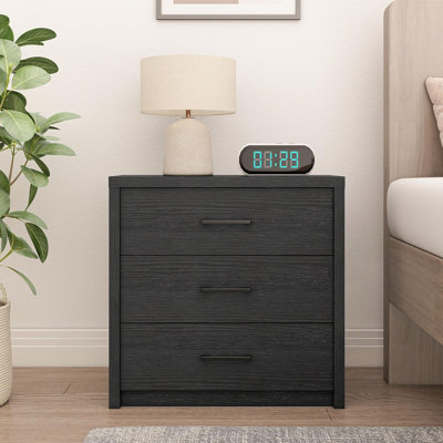 3-Drawer Wood Dresser - Wide Chest for Bedroom, Living Room or Home Office