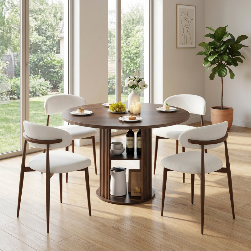 Dining Table Set, Brown