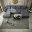 Canapé modulaire en forme de U 133,4 po en forme de U pour le salon, confortable canapé-lit modulaire désossé, sans combinaison, gris foncé-1812293292