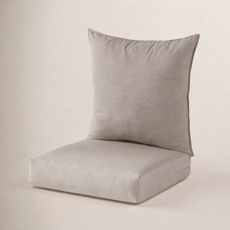 Ensemble de coussins d'extérieur en tissu Sunbrella Taz, Bois de frêne coulé