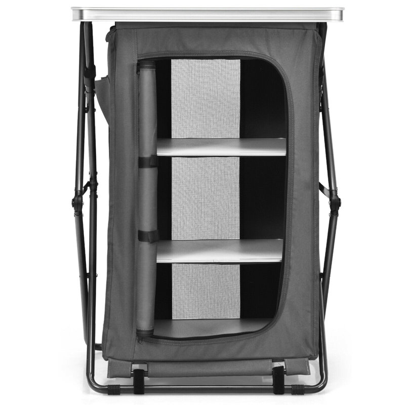 Table de camping pliante en acier thermolaqué Debets