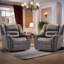  Fauteuil inclinable électrique en cuir synthétique surdimensionné de 39,8 po de large avec port USB-1847845167