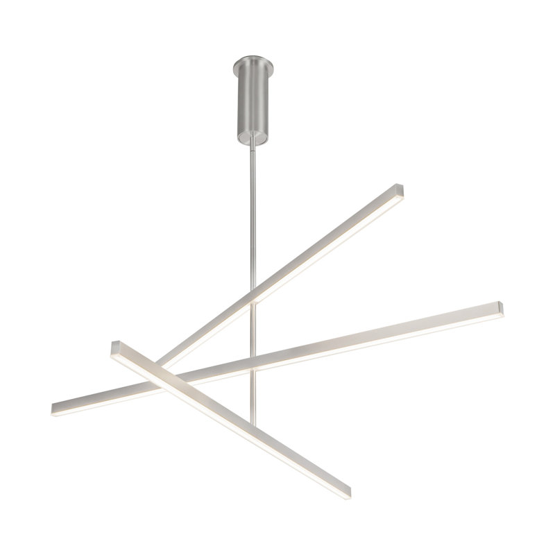 Vega 3 - Light LED Pendant, 16.5" H x 56" W x 56" D, Brushed Nickel