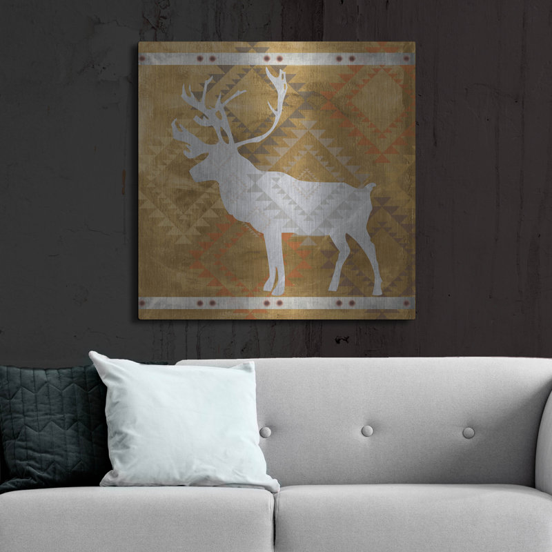 «Deer» par Erin Clark, art mural en métal, H 36 po x l 36 po