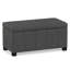 Repose-pieds de rangement rectangulaire en tissu d'aspect lin avec dessus relevable Dover-977971468