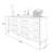 White Solid + Manufactured Wood Accent Cabinet