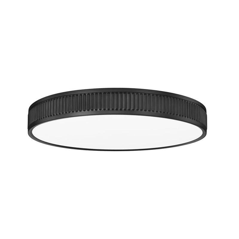 Arne 20.75 inch 1 Light Flush Mount in Matte Black, Matte Black