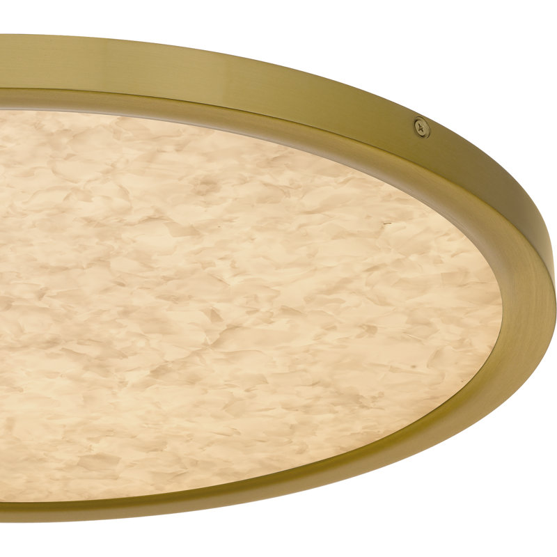 Outskirts Integrated LED Flush Mount With CCT Switch, 1" H x 20" W x 20" D, Brushed Gold
