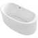 Sunstruck 60 In. x 34 In. Oval Freestanding Bath with Bask® Heated Surface and Straight Shroud