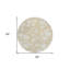 Tapis rond 8 po beige et ivoire
