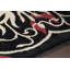 Tapis rouge en laine noir touffeté à la main Doninic-23286702