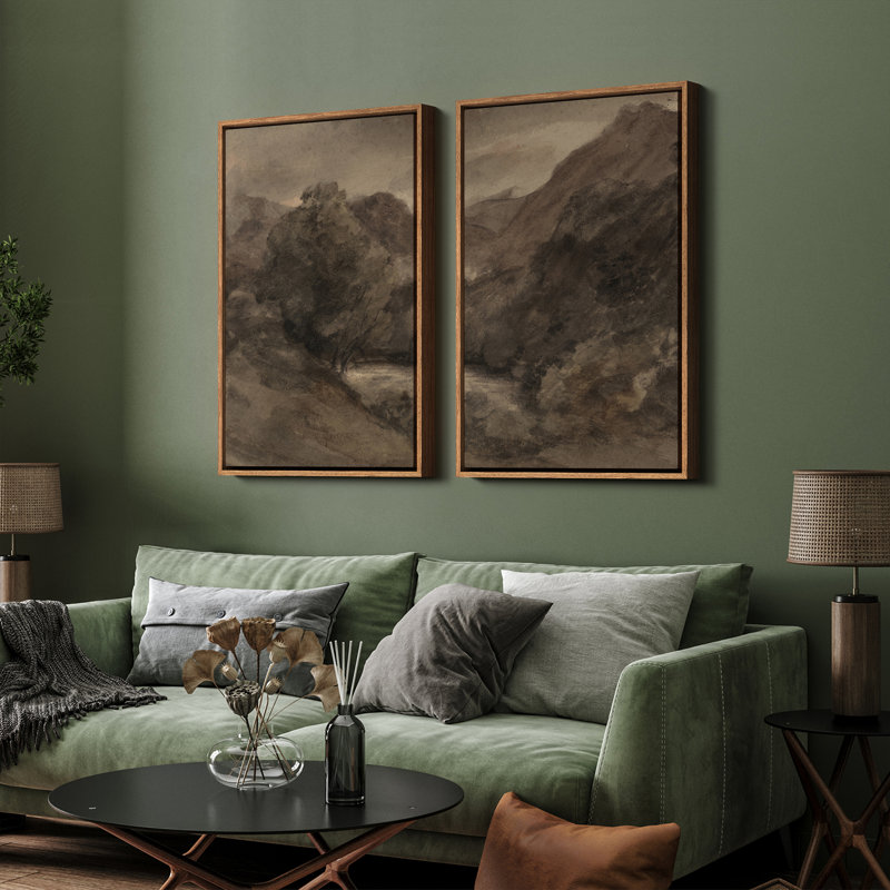 Art mural encadré rétro antique classique pour chambre à coucher, H 36 po x l 24 po, Naturel