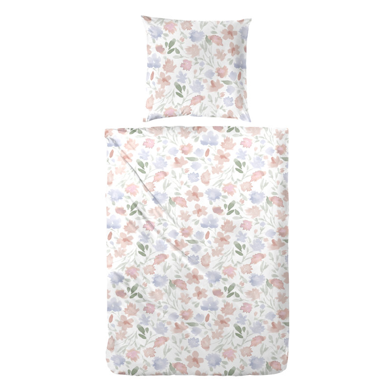 Dygall 190 TC Duvet Cover Set, 155 x 220cm - 1 Pillowcase (80 x 80 cm), Pink