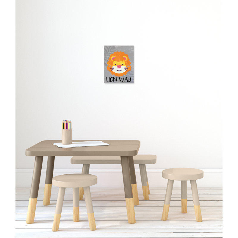Impression sur papier Lion Way, H 14 po x l 11 po x P 1,5 po, Canevas