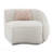 Beige Boucle Sectional Sofa W/3 Pillows