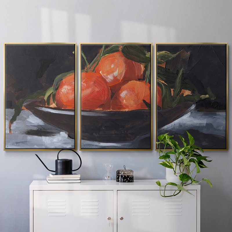 Assiette à fruits II 3 pièces, Or, H 24 po x l 48 po x P 2 po