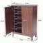 Armoire à chaussures 31,5 po avec tablettes réglables, rangement pour chaussures autoportant avec portes, armoire d'appoint de style campagnard pour le couloir et le salon, vestibule