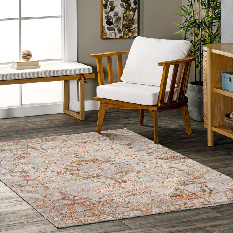 Tapis rectangulaire Zelphia, Tapis de couloir 2 pi 8 po x 13 pi 2 po