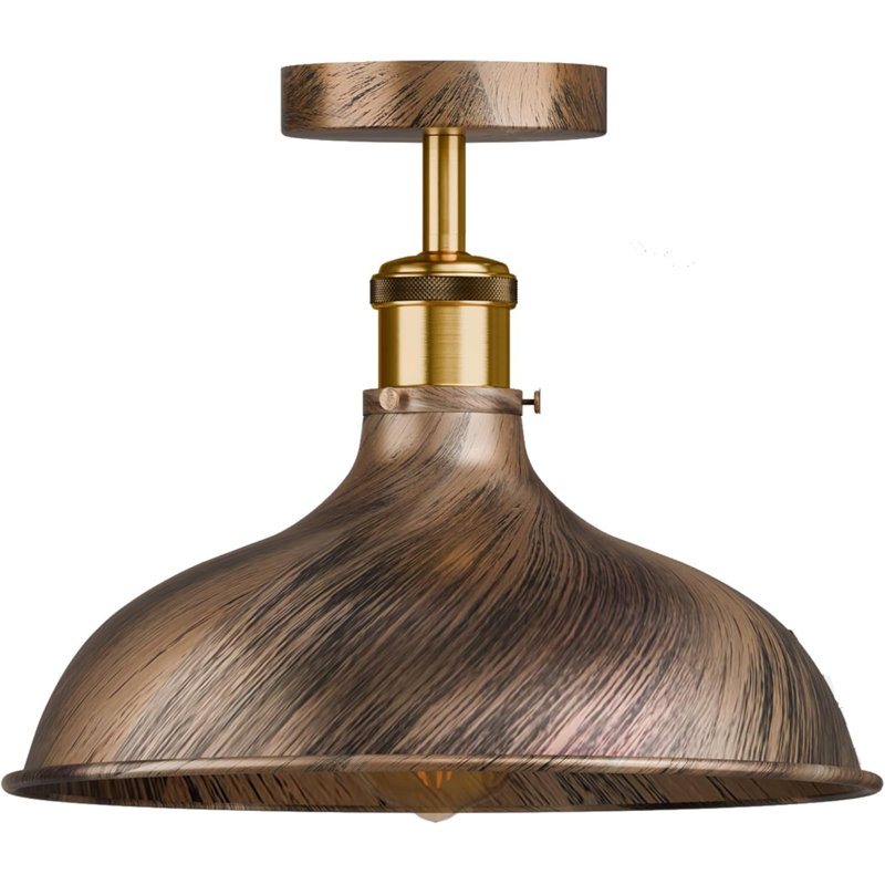 Annai Semi Flush Mount, Brushed Copper