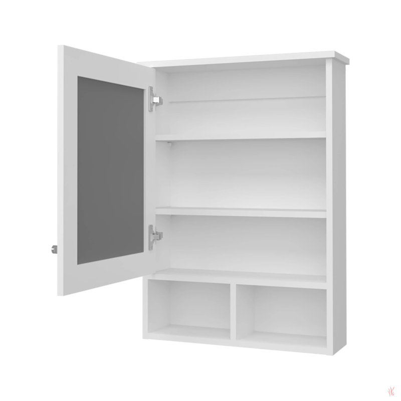 Pharmacie avec porte et miroir inclus, Blanc