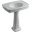 Bancroft 28" Tall Ceramic Vitreous China Rectangular Bathroom Sink-756003612-781547680-790064897