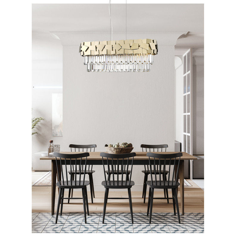 Anuschka 6 - Light Crystal Chandelier, Gold