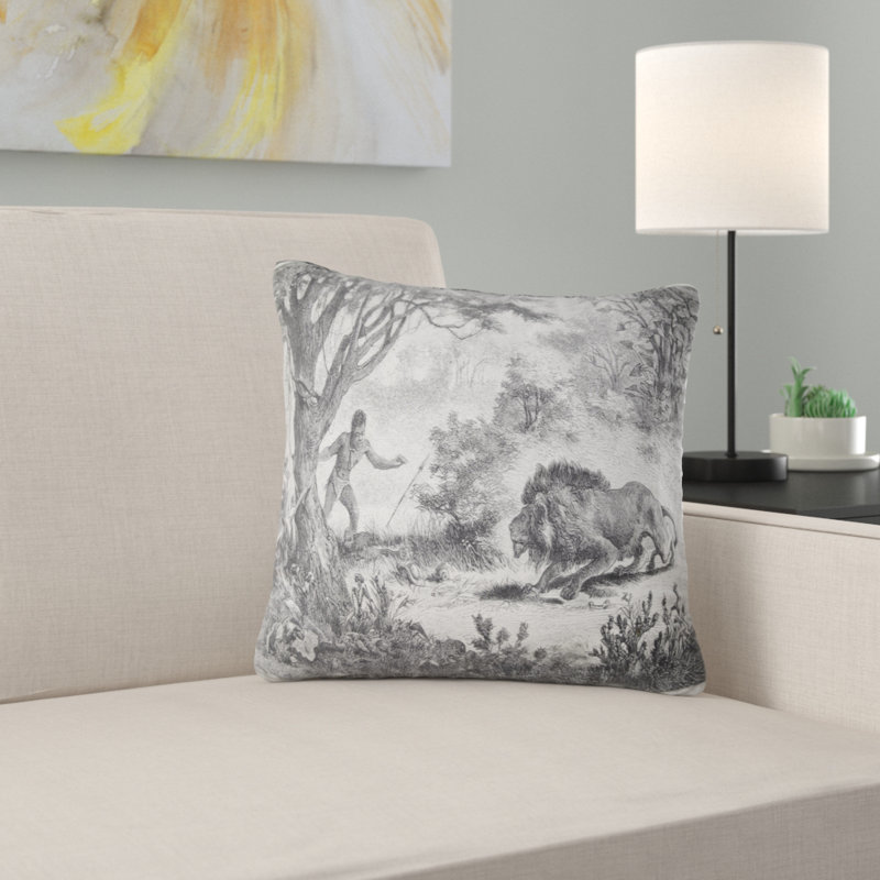 Oreiller en or pour animaux lion, 16 po x 1 po, Coussin décoratif