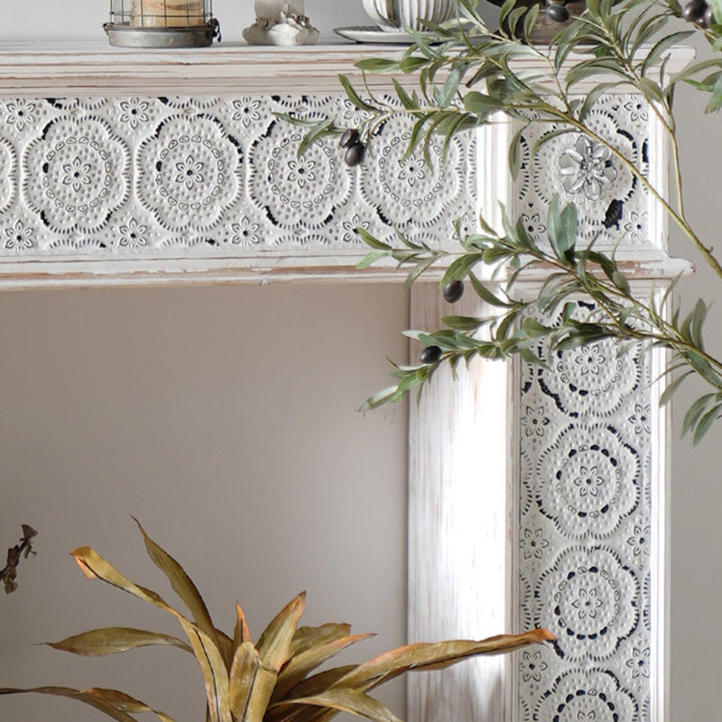 Retro Solid Wood Freestanding Fireplace