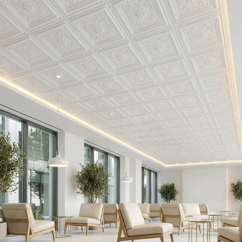 Tuile de plafond économique en PVC La Scala, L 48 po x L 24 po