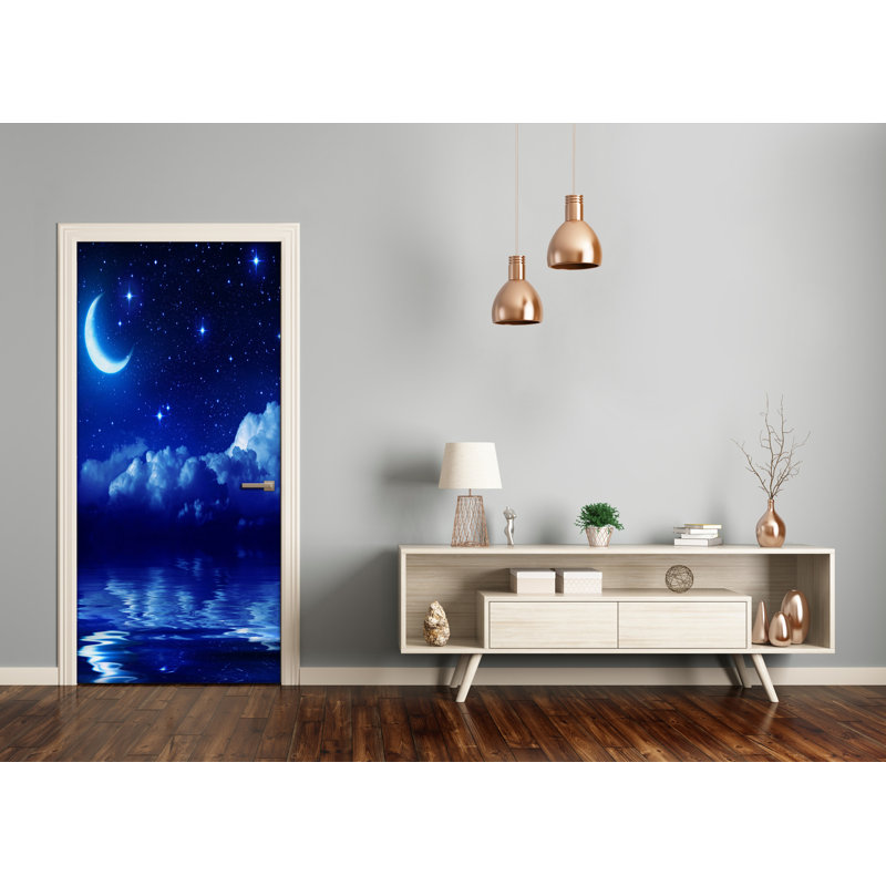 The Night Sky Door Decal, 205cm H x 85cm W