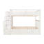 Lit superposé double au-dessus de double avec tablettes et 6 tiroirs de rangement-81537362